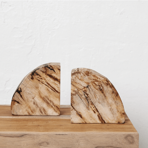 Acadia bookends on timber benchtop
